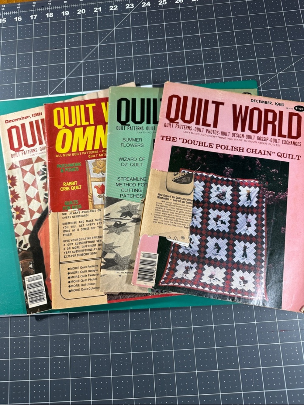 Quilt World Vintage Magazines - Lot of 4